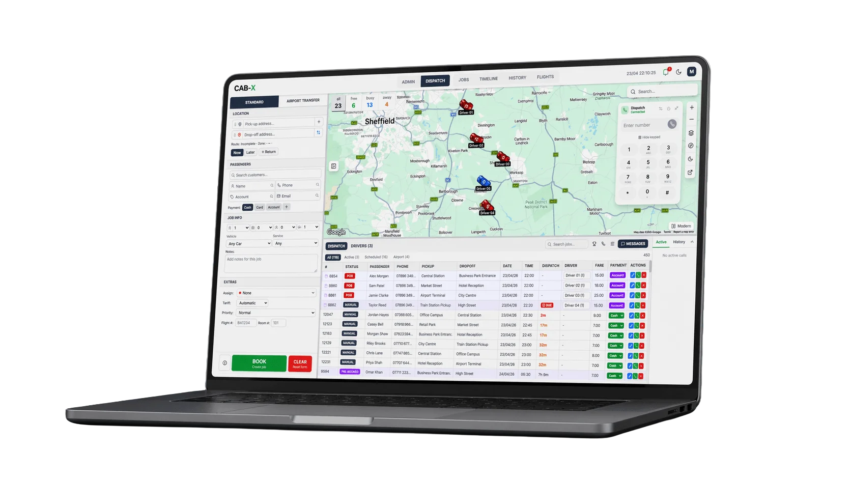 CAB-X dispatch portal