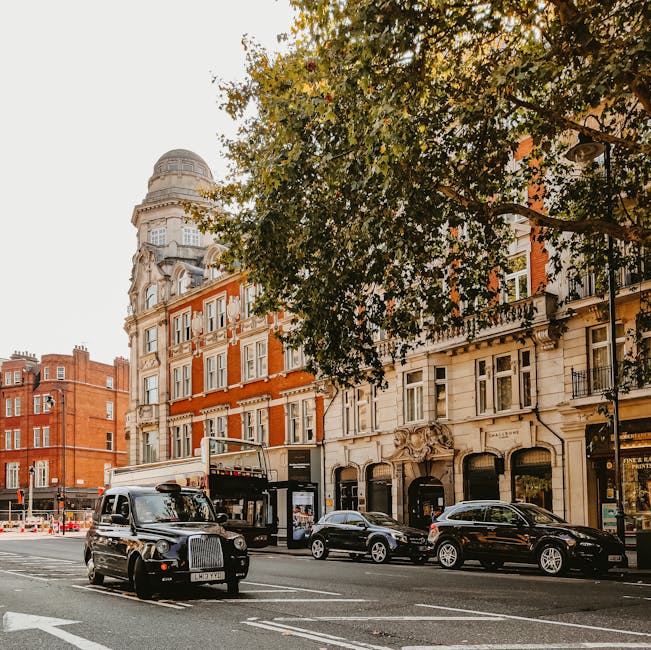 UK hotel entrance taxi
